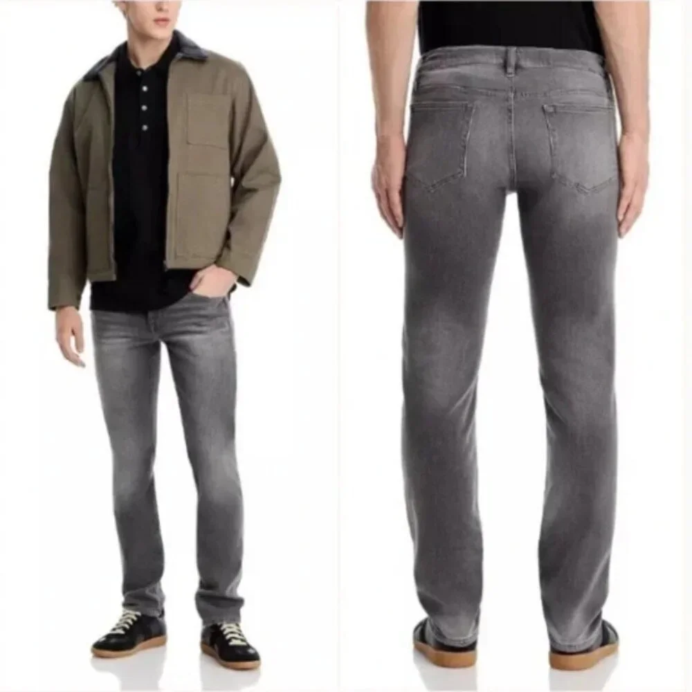 FRAME Denim Men's L’Homme Slim Jeans in Noah Gray Wash, size 31